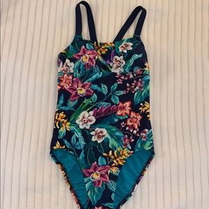 Coastal blue one piece bath suit